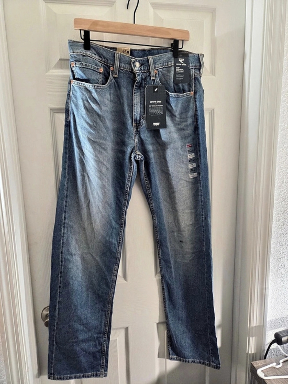 Levi's 505 Regular Straight Jeans (Ease Collection) Men's Jeans Blue Waist 34